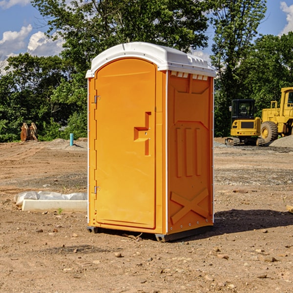 how often are the portable restrooms cleaned and serviced during a rental period in Penn Forest